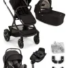 Nuna Demi Next 4-in-1-Komplettset Kombi-Kinderwagen mit. Arra Flex und Base Next – Caviar in Caviar – Ansicht 1