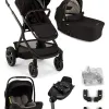 Nuna Demi Next 4-in-1-Komplettset Kombi-Kinderwagen mit. Pipa Next und Base Next – Caviar in Caviar – Ansicht 1