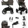 Nuna Mixx Next 4-in-1-Komplettset Kombi-Kinderwagen – mit. Nuna Arra Flex, Base Curv und Zubehör in Thunder – Ansicht 1