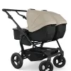 TFK Duo Kombi Zwillingskinderwagen – 2-in-1-Set – Luftreifen in Sand – Ansicht 1