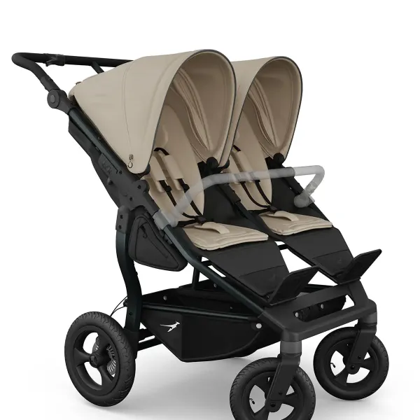 TFK Duo Sport Zwillings Sportwagen – Luftreifen in Sand – Ansicht 1