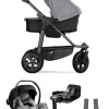 TFK Mono 3 4-in-1-Komplettset – Kombikinderwagen – Luftreifen mit. Avionaut Pixel Pro 2.0 C, IQ Orbit und Zubehör in Premium Grey – Ansicht 1