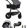 TFK Mono 4 4-in-1-Komplettset – Kombikinderwagen – Luftreifen mit. Avionaut Pixel Pro 2.0 C, IQ Orbit und Zubehör in Premium Grey – Ansicht 1