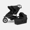 Thule – Urban Glide 3 Double – Bundle – Geschwisterwagen – Doppelbuggy – mit. Babywanne in Black – Ansicht 1