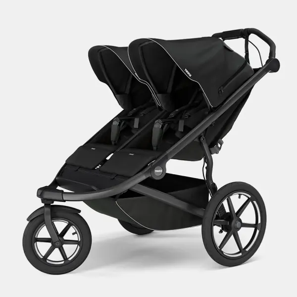 Thule – Urban Glide 3 Double – Zwillingssportwagen – Doppelbuggy – Black in Black – Ansicht 1