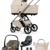 Venicci Tila 4-in-1-Komplettset Kombi-Kinderwagen mit. Maxi-Cosi Pebble 360 Pro 2 und Familyfix 360 in Sabbia – Ansicht 1