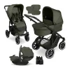 ABC Design Kombikinderwagen Salsa 5 Air mit Babyschale Pebble 360 Pro 2 avocado – für flexible Wege ab der Babyzeit in avocado – Ansicht 1