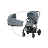 Cybex Kombikinderwagen Balios S Lux – für flexible Wege ab der Babyzeit in taupe / stormy blue – Ansicht 1