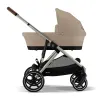 Cybex Kombikinderwagen Gazelle S – für flexible Wege ab der Babyzeit in almond beige – Ansicht 1