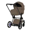 Cybex PLATINUM Kombikinderwagen ePRIAM Comfort – für flexible Wege ab der Babyzeit in matt black / coconut brown – Ansicht 1