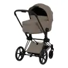 Cybex PLATINUM Kombikinderwagen PRIAM Comfort – für vielseitige Familienmobilität in matt black / coconut brown – Ansicht 1