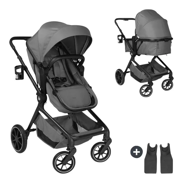 Hauck Select Kombikinderwagen Convert N Care – für Alltag und Familienausflüge in dark grey – Ansicht 1