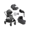 Joie Kombikinderwagen Versiti Travel-Set mit Babyschale i-Level Pro und Isofix-Basis i-Base Encore – für flexible Wege ab der Babyzeit in ebony – Ansicht 1