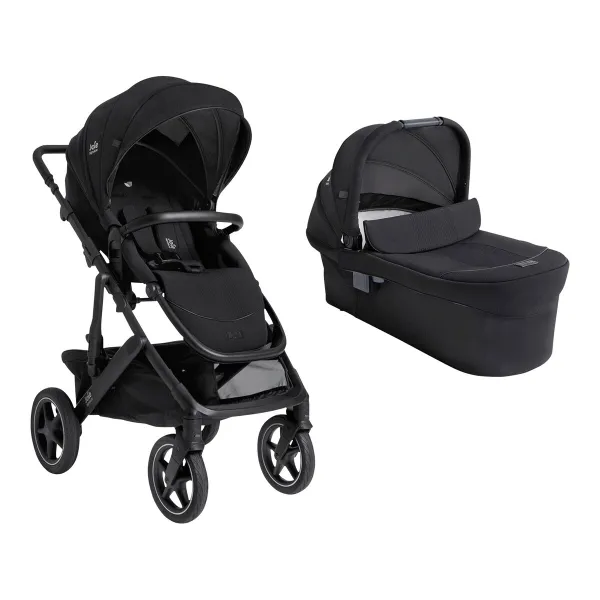 Joie signature Kombikinderwagen Vinca Travel-Set mit Babyschale i-Level Pro und Isofix-Basis i-Base Encore – für Alltag und Familienausflüge in eclipse * * * – Ansicht 1
