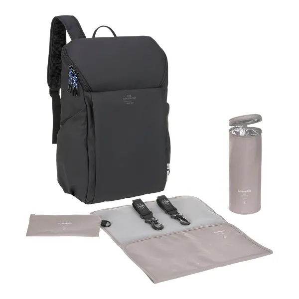 Lässig GREEN LABEL Slender Up Wickelrucksack – für geordnete Pflegeutensilien unterwegs in black – Ansicht 1
