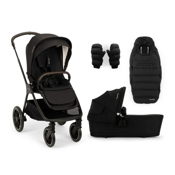 Nuna Kombikinderwagen TRIV lx – für flexible Wege ab der Babyzeit in caviar – Ansicht 1