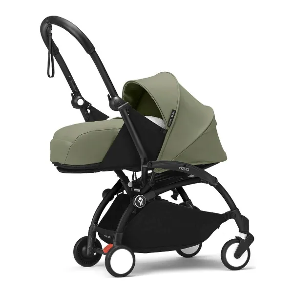 Stokke YOYO3 Buggy mit Neugeborenenset – für flexible Familienwege in black / olive – Ansicht 1