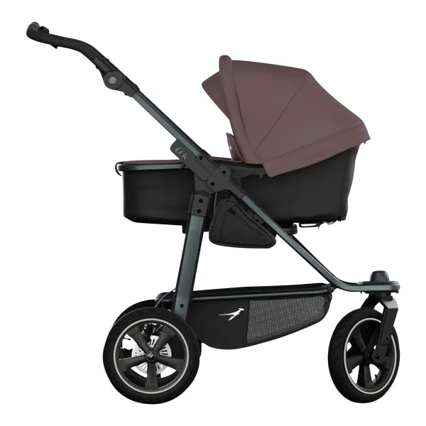 TFK Kombikinderwagen Mono 3 – für vielseitige Familienmobilität in anthrazit / braun – Ansicht 1