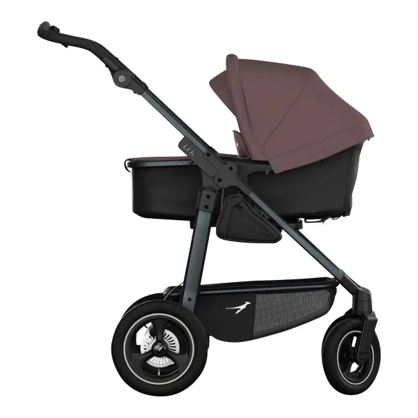 TFK Kombikinderwagen Mono 4 – für vielseitige Familienmobilität in anthrazit / braun – Ansicht 1