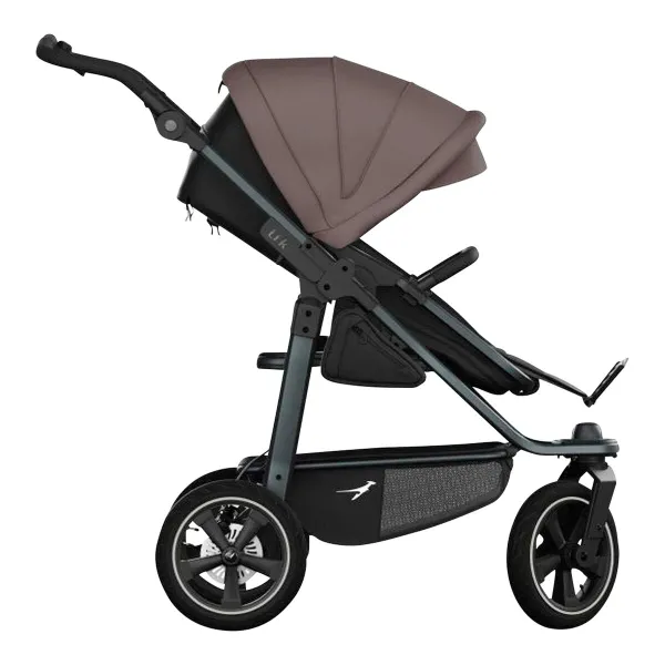 TFK Sportwagen Mono 3 – für aktive Alltagswege in anthrazit / braun – Ansicht 1