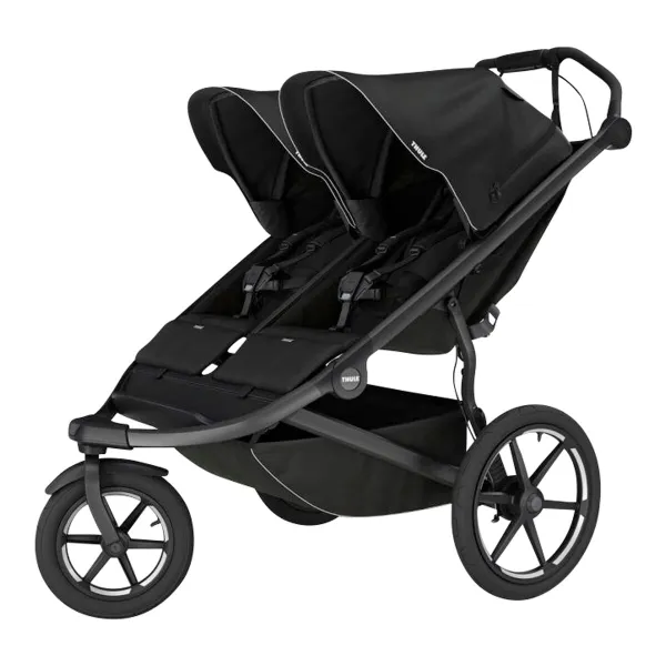 Thule Zwillingswagen Urban Glide 3 Double Magnetic Buckle – für vielseitige Familienwege in black – Ansicht 1